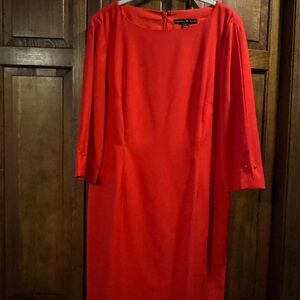 Preston & York Vibrant Red Long Sleeve Dress